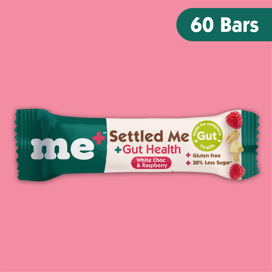 White Choc & Raspberry Settled Me + Gut Health (12 Packs - 60 Bars)